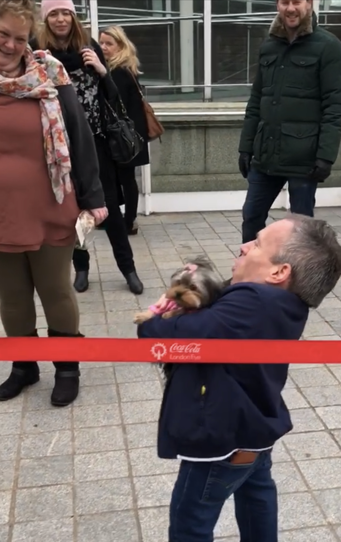 Esme being held by Warwick Davis at the London Eye